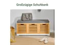 SoBuy Schuhbank FSR23 Sitzkommode mit 3 Körben Sitzbank mit Stauraum Bild 1