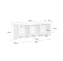 SoBuy Wandgarderobe FRG48 Weiß mit Ablage und 4/5 Haken Bild 4