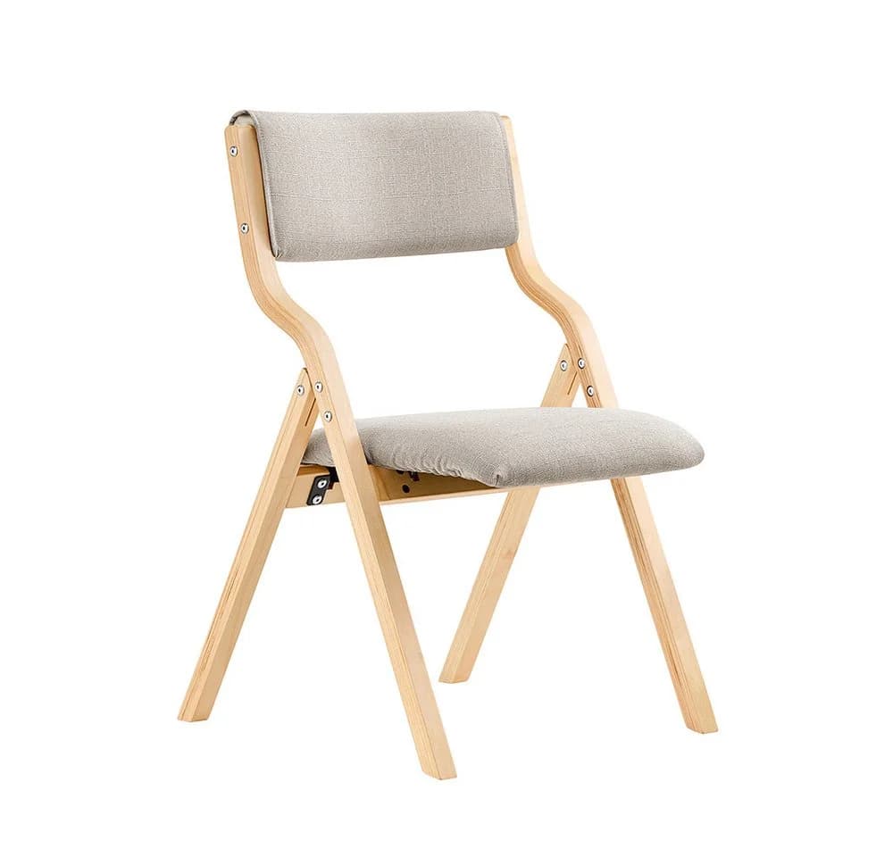 SoBuy Klappstuhl FST40 Weiß/Grau mit gepolsterter Sitzfläche - Bild 2
