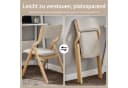 SoBuy Klappstuhl FST40 Weiß/Grau mit gepolsterter Sitzfläche Bild 3