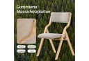 SoBuy Klappstuhl FST40 Weiß/Grau mit gepolsterter Sitzfläche Bild 5