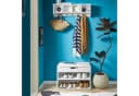SoBuy Wandgarderobe FRG48 Flurgarderobe mit Ablage Wandregal mit 4/5 Haken Weiß Bild 1