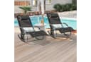 SoBuy Gartenliege OGS28x2 2-tlg. Schwarz Metall Kunstfaser Bild 1