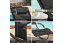 SoBuy Gartenliege OGS28x2 2-tlg. Schwarz Metall Kunstfaser Bild 5