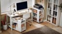 SoBuy Schreibtisch FWT41 Weiß/Natur Computertisch Bild 1