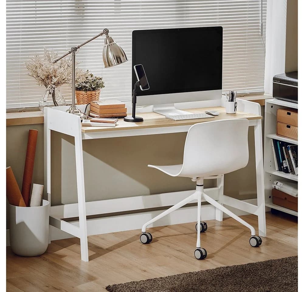 SoBuy Schreibtisch FWT41 Weiß/Natur Computertisch - Bild 3