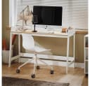 SoBuy Schreibtisch FWT41 Weiß/Natur Computertisch Bild 4