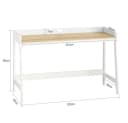 SoBuy Schreibtisch FWT41 Weiß/Natur Computertisch Bild 5