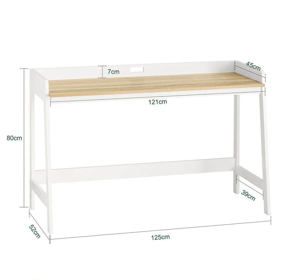 SoBuy Schreibtisch FWT41 Weiß/Natur Computertisch - Bild 5