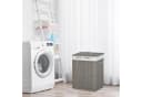 MC Star Wäschekorb 100L Bambus mit 2 Fächern und abnehmbarem Beutel Grau Bild 4