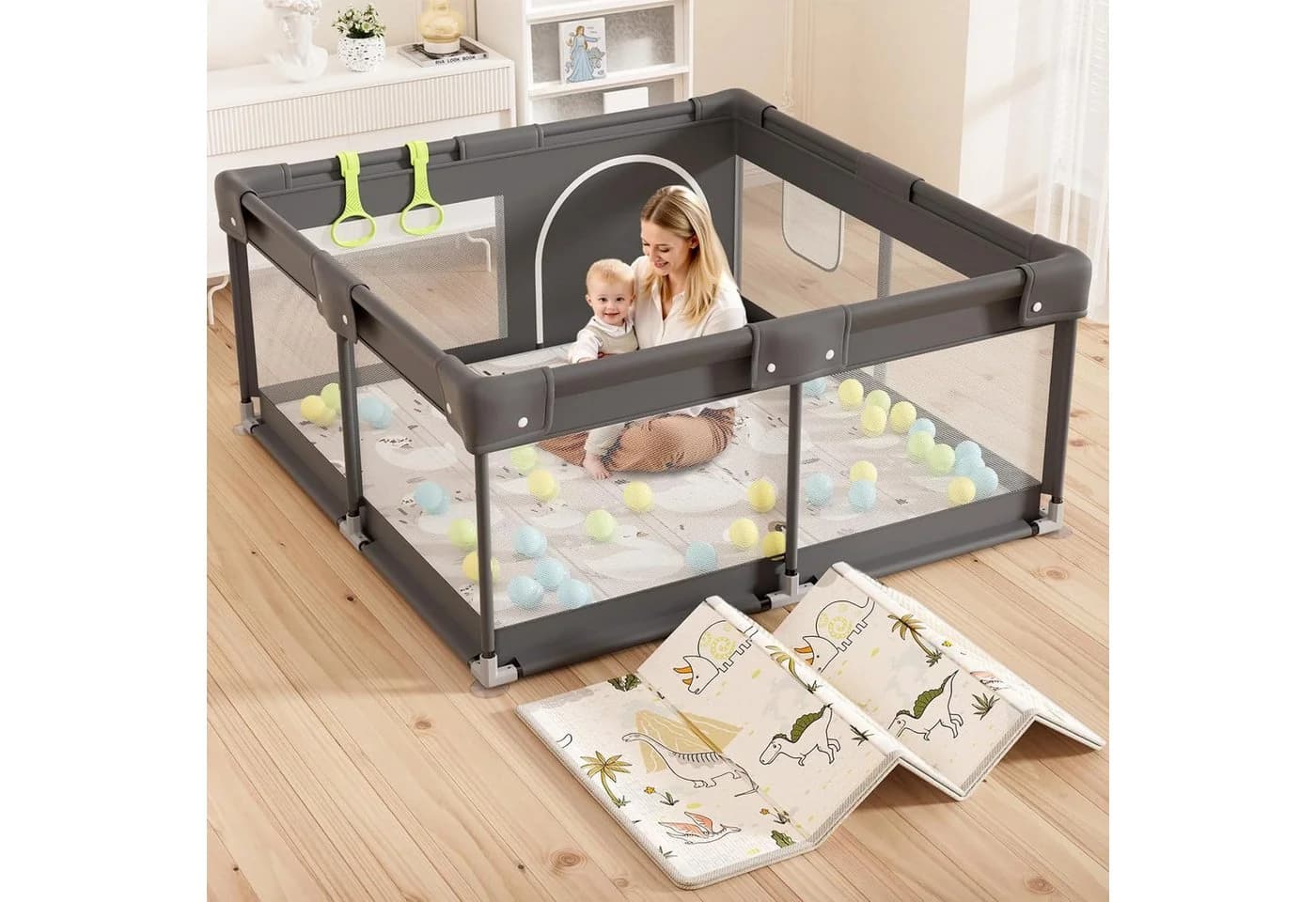 MC Star Laufstall Baby 120 x 120 cm Netzdesign - Bild 2