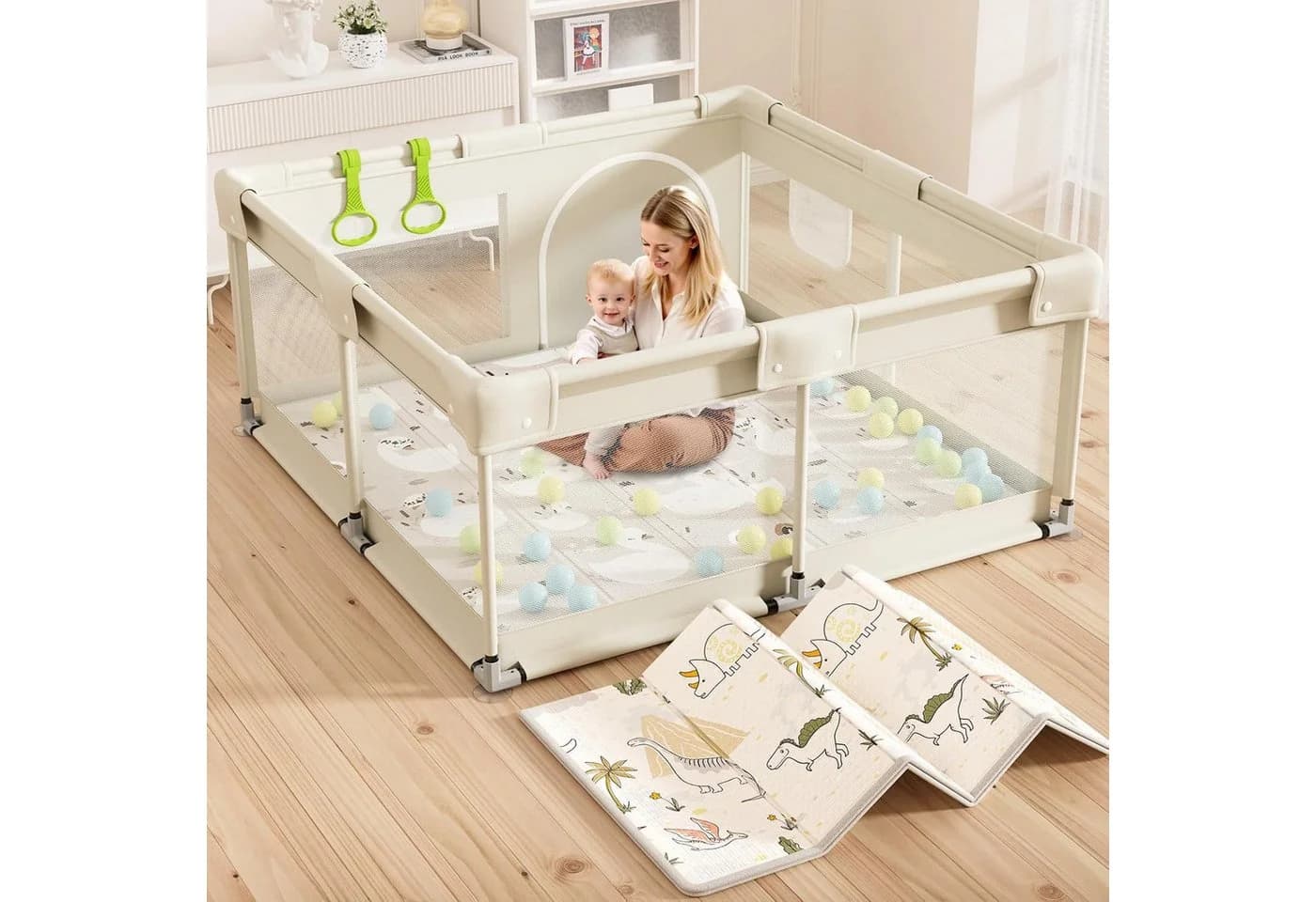 MC Star Laufstall Baby 120 x 120 cm Netzdesign - Bild 2