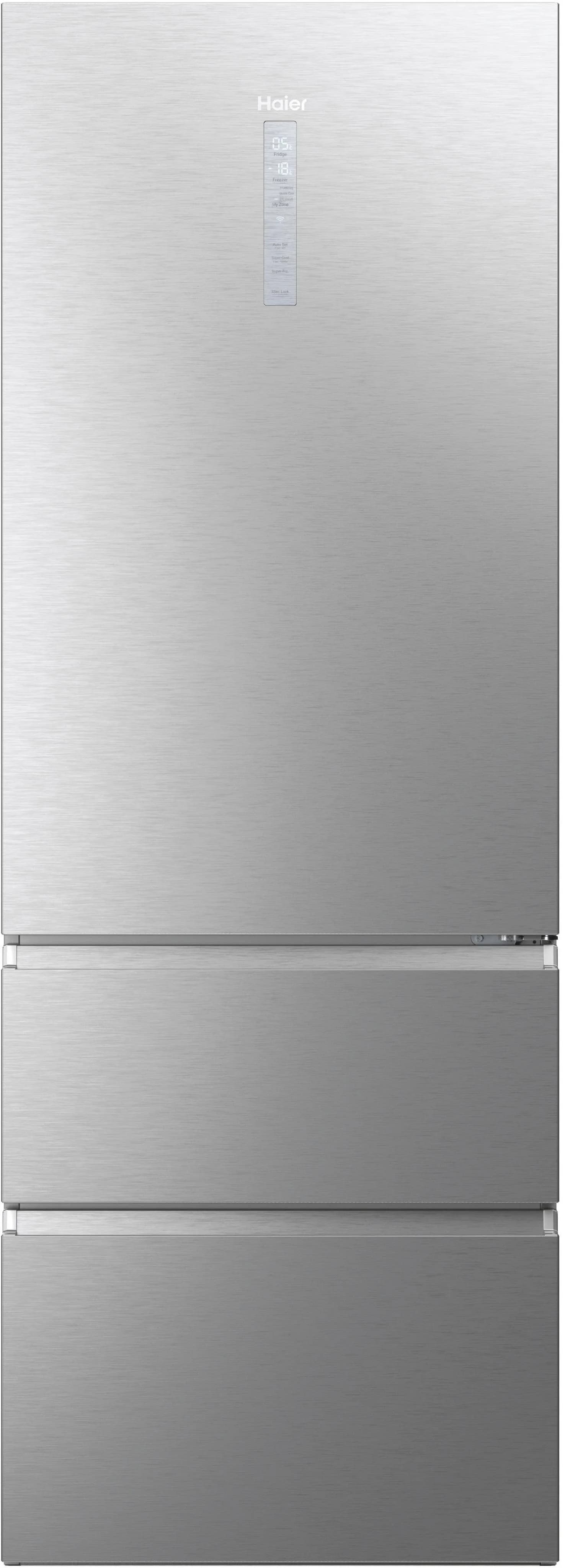 HAIER Kühl-/Gefrierkombination HTW7720BNMM Silber Total No-Frost