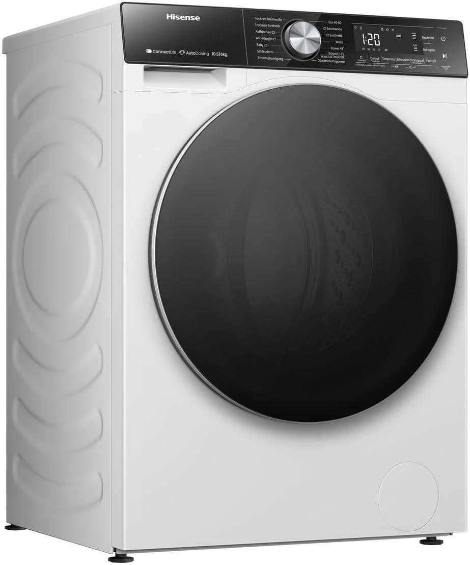 HISENSE WD5S1045BW Waschtrockner 10,5 kg / 6 kg 1400 U/Min