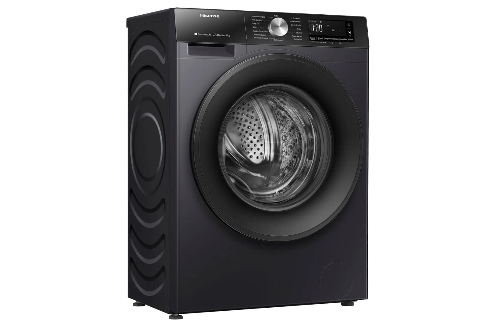 HISENSE Waschmaschine WF3S9043B 9kg Schwarz Dampffunktion Wifi