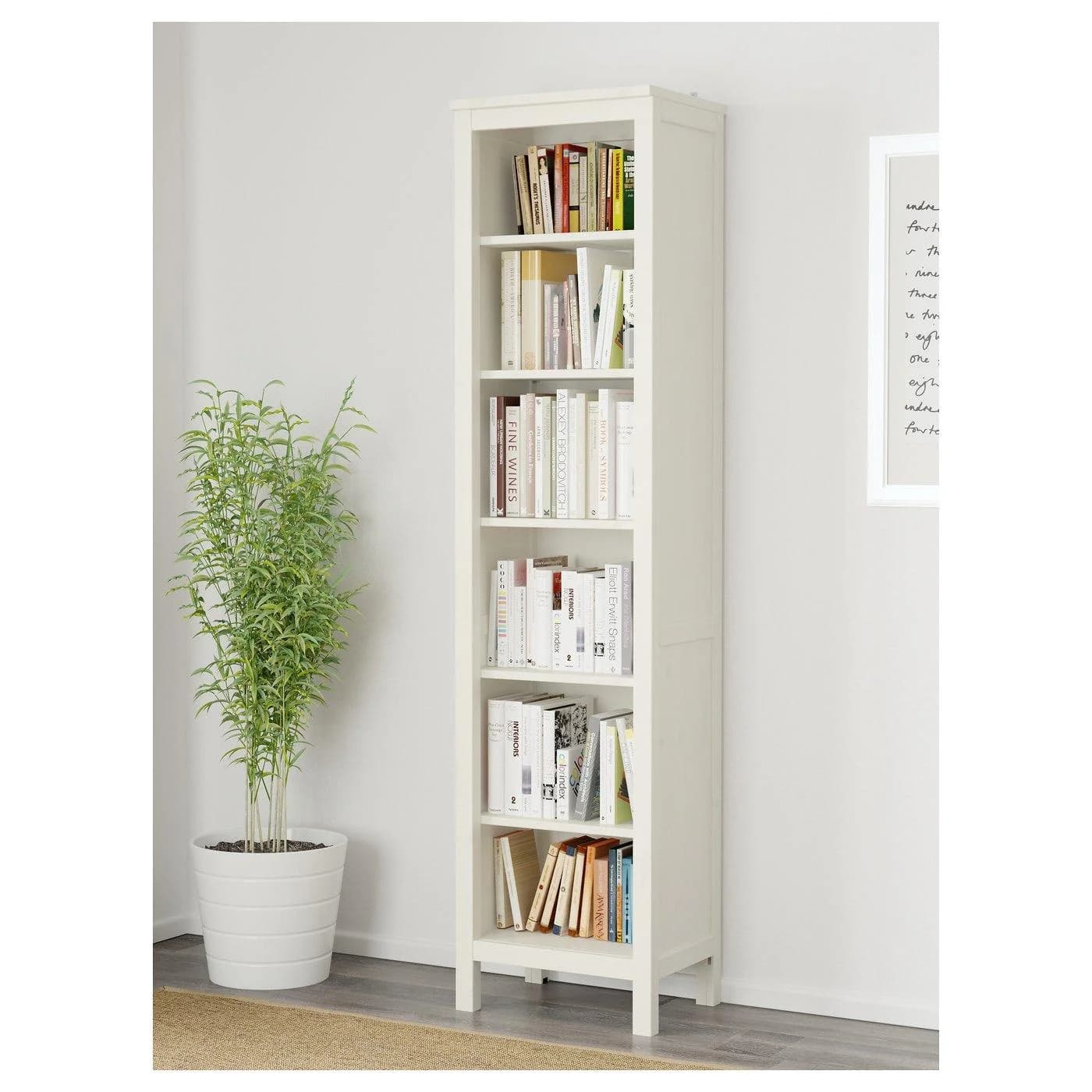 IKEA HEMNES Bücherregal Weiß Gebeizt Massivholz