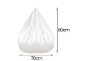 Bundviel Sofabezug Sitzsack Comfort Line Weiß Birnenförmig Bild 1
