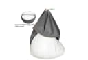Bundviel Sofabezug Sitzsack Comfort Line Weiß Birnenförmig Bild 4