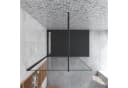 duschspa Duschwand 8mm Nano Glas Schwarz Aluminium Rahmen Bild 3
