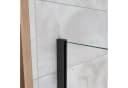 duschspa Duschwand 8mm Nano Glas Schwarz Aluminium Rahmen Bild 4
