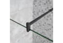 duschspa Duschwand 8mm Nano Glas Schwarz Aluminium Rahmen Bild 5