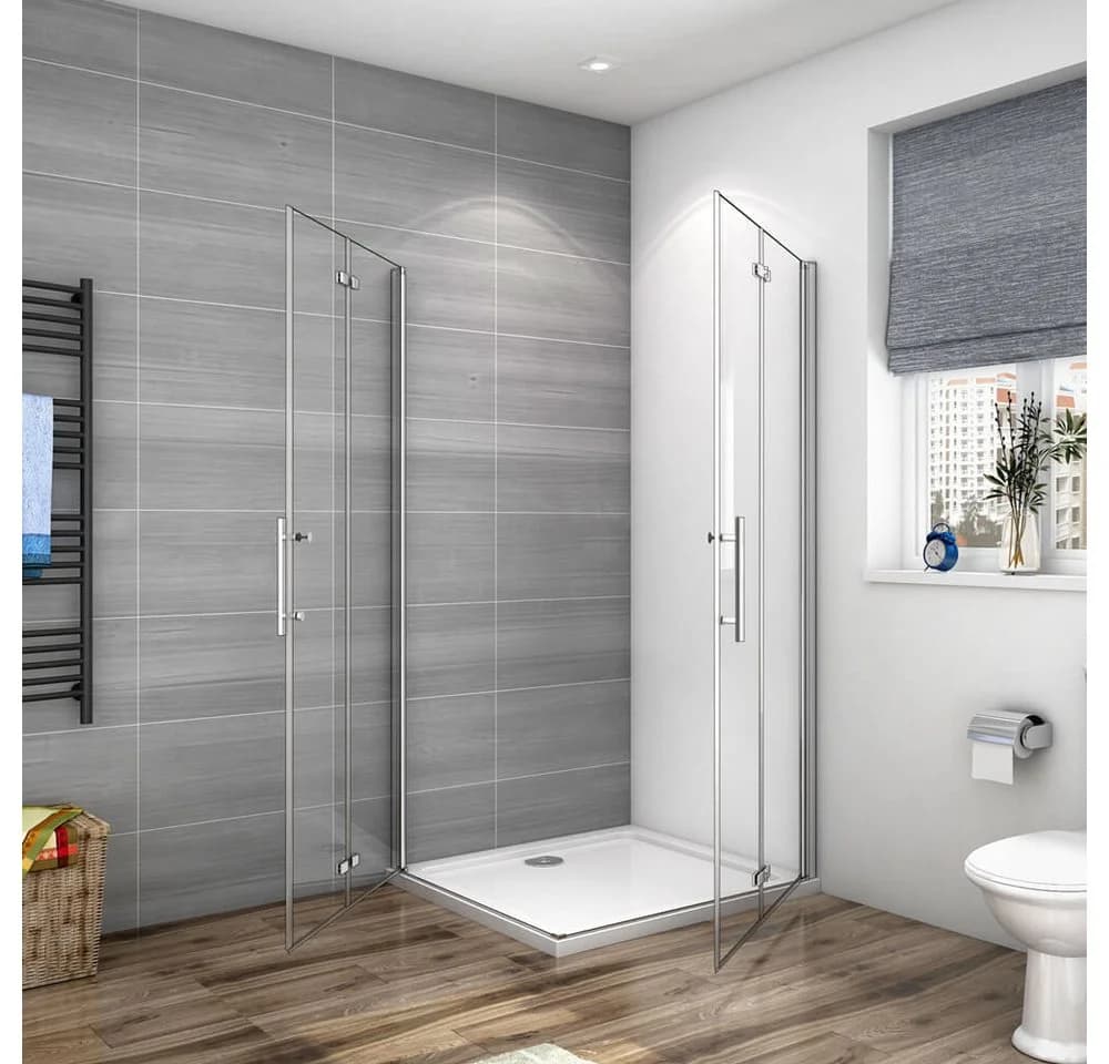 duschspa Eckdusche Falttür ESG NANO Glas 70x70 cm
