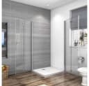 duschspa Eckdusche Falttür ESG NANO Glas 70x70 cm Bild 3
