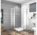 duschspa Eckdusche Falttür ESG NANO Glas 70x70 cm Bild 4