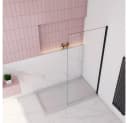 duschspa Duschwand 30-160cm Nano Glas ESG Sicherheitsglas Schwarz Bild 1