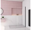 duschspa Duschwand 30-160cm Nano Glas ESG Sicherheitsglas Schwarz Bild 2