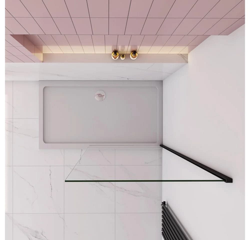 duschspa Duschwand 30-160cm Nano Glas ESG Sicherheitsglas Schwarz - Bild 3