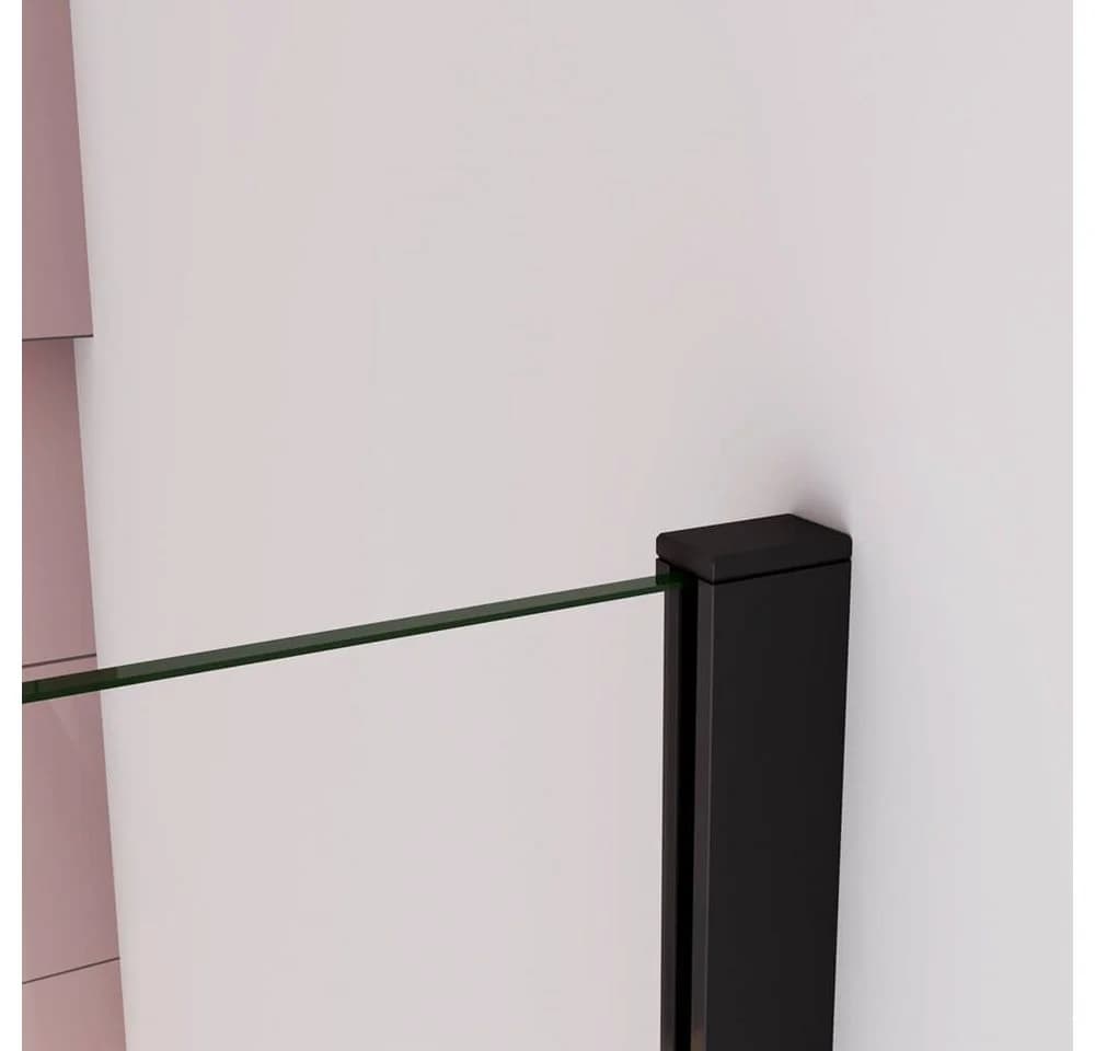 duschspa Duschwand 30-160cm Nano Glas ESG Sicherheitsglas Schwarz - Bild 4