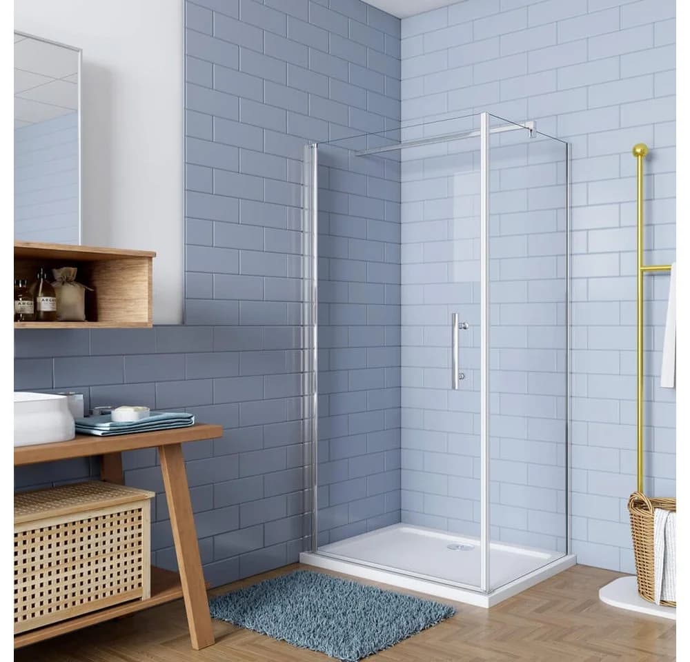 duschspa Eckdusche 185cm Glas Drehtür + Seitenwand - Bild 2