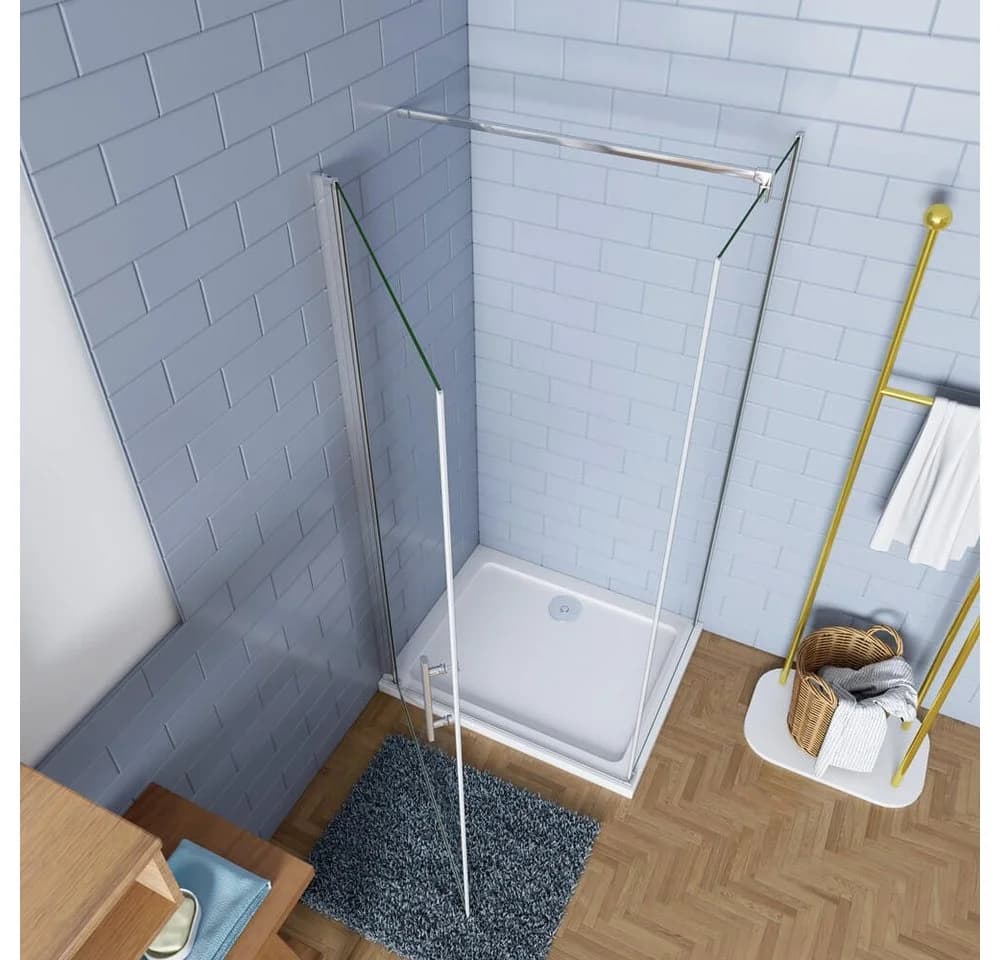 duschspa Eckdusche 185cm Glas Drehtür + Seitenwand - Bild 3
