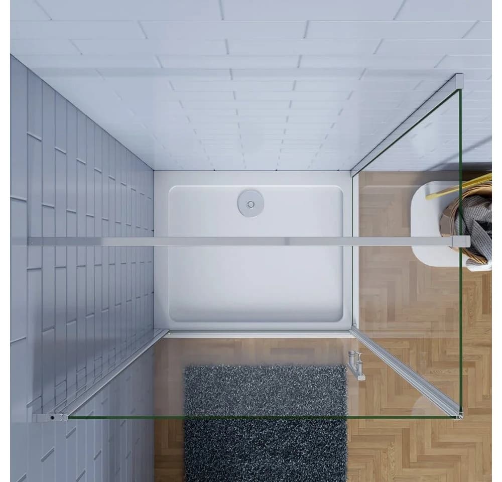duschspa Eckdusche 185cm Glas Drehtür + Seitenwand - Bild 4