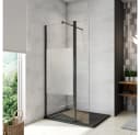 duschspa Duschwand 200cm mit Flipper-Panel und Sicherheitsglas Bild 1