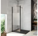 duschspa Duschwand 200cm mit Flipper-Panel und Sicherheitsglas Bild 2