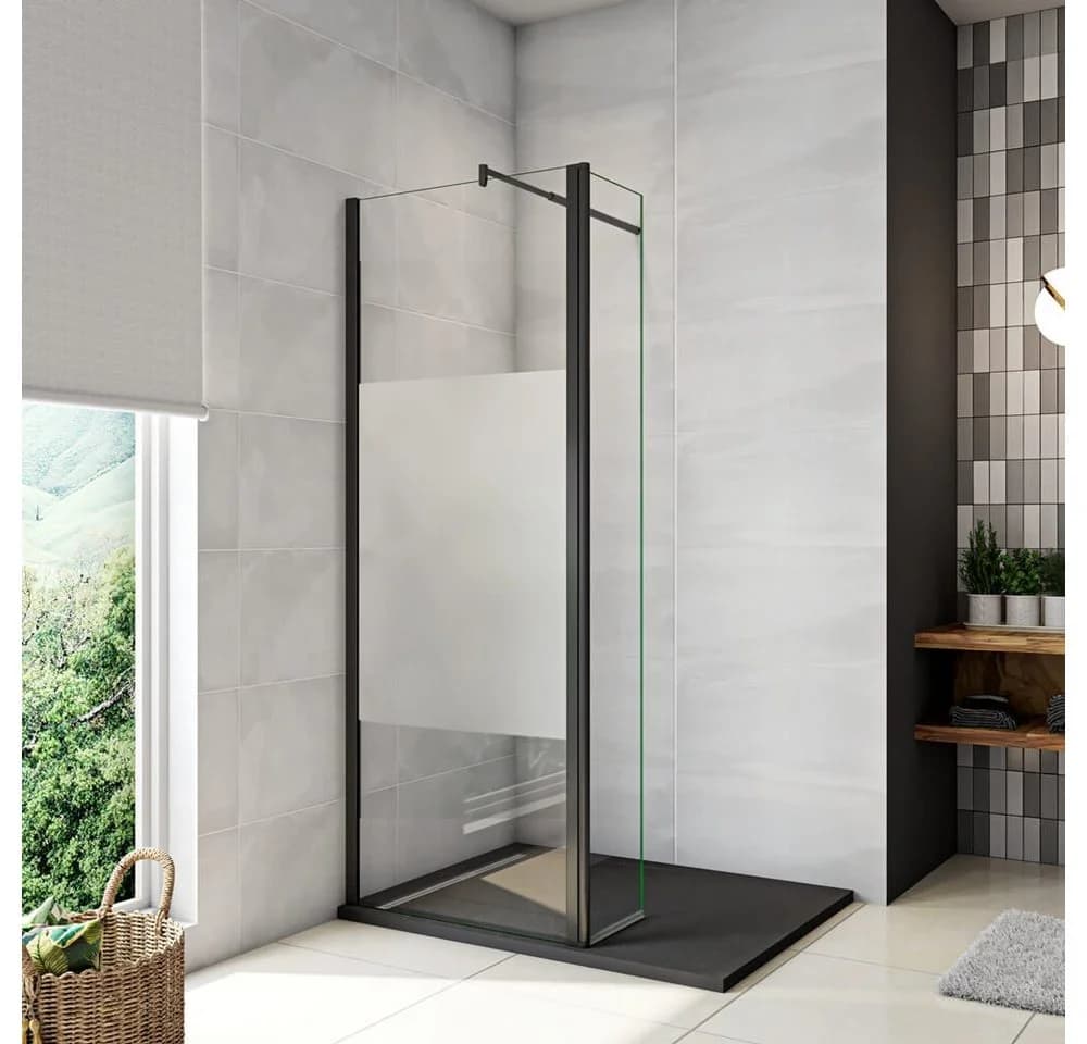 duschspa Duschwand 200cm mit Flipper-Panel und Sicherheitsglas - Bild 2