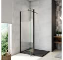 duschspa Duschwand 200cm mit Flipper-Panel und Sicherheitsglas Bild 3