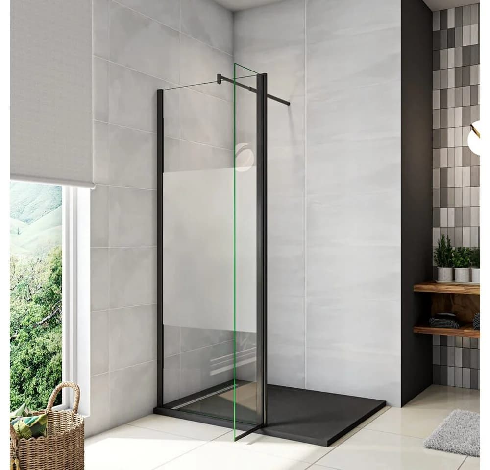 duschspa Duschwand 200cm mit Flipper-Panel und Sicherheitsglas - Bild 3