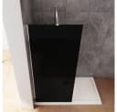 duschspa Duschwand 8mm ESG Glas Schwarz Silber Bild 1