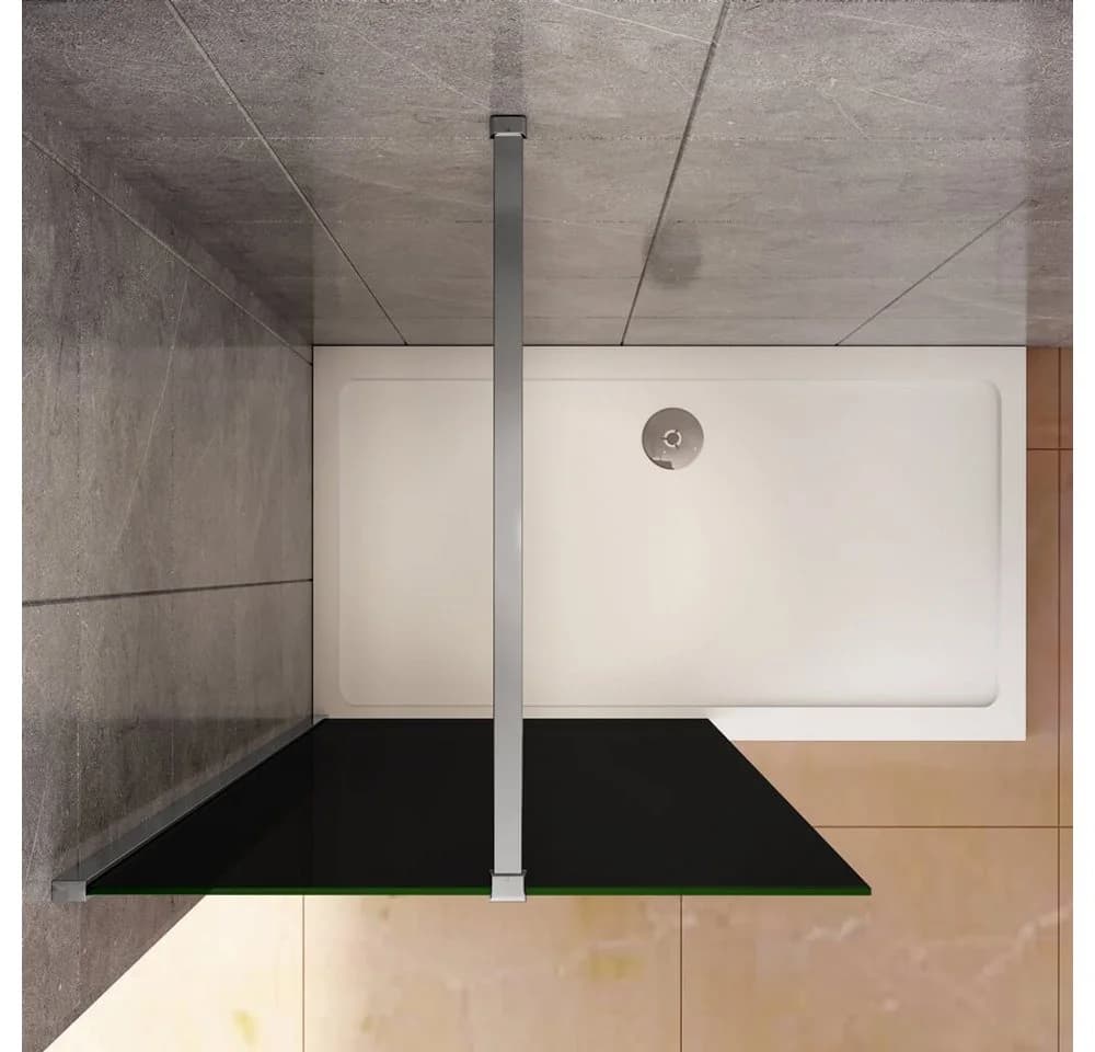 duschspa Duschwand 8mm ESG Glas Schwarz Silber - Bild 3