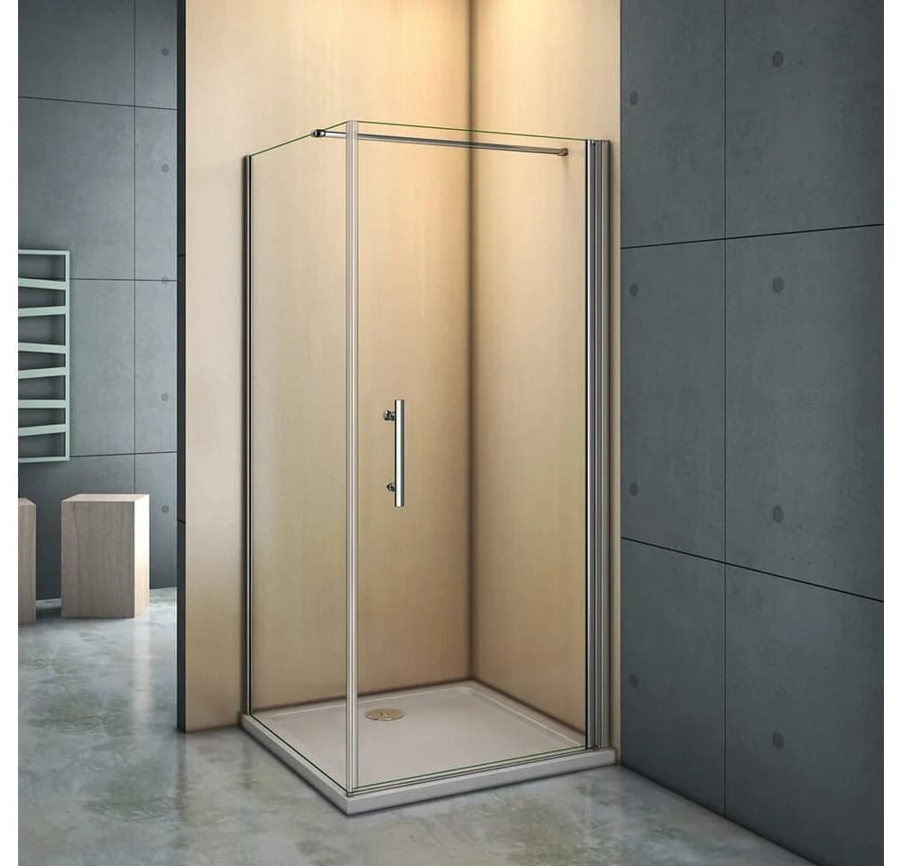 duschspa Eckdusche Schwingtür mit Seitenwand 80x70 cm ESG Glas - Bild 2