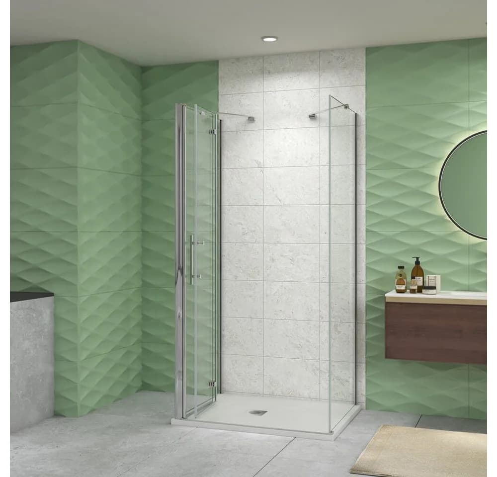 duschspa Komplettdusche U-Form ESG Glas Falttür - Bild 3