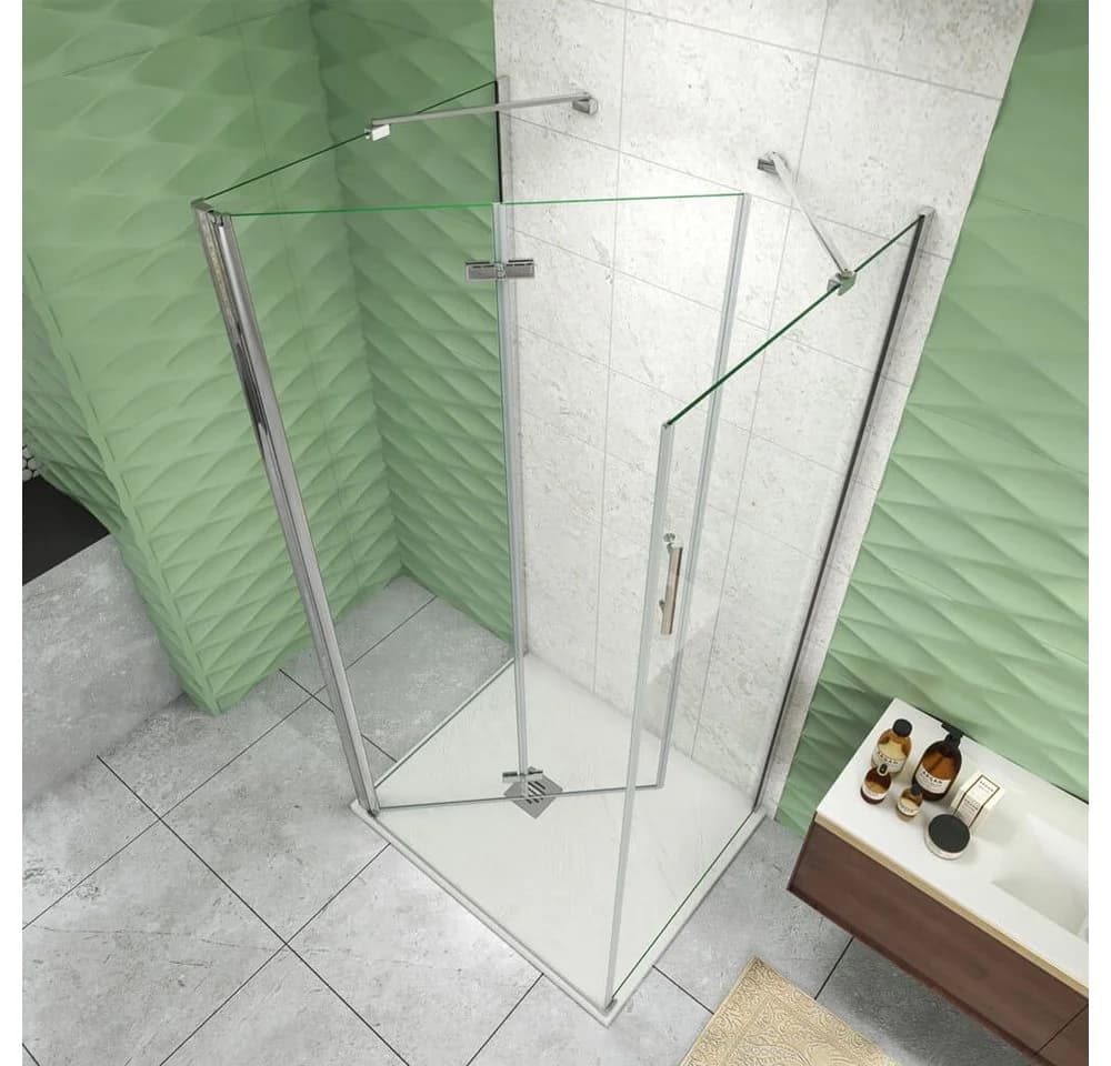 duschspa Komplettdusche U-Form ESG Glas Falttür - Bild 4