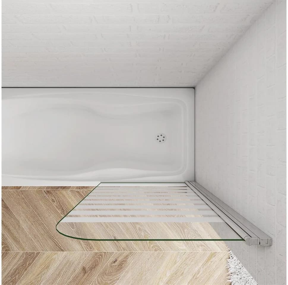 duschspa Badewannenaufsatz NANO Glas mit Querstreifen Drehwand - Bild 5