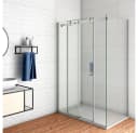 duschspa Eckdusche 8mm NANO Glas Schiebetür mit Seitenwand Bild 1