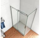 duschspa Eckdusche 8mm NANO Glas Schiebetür mit Seitenwand Bild 4