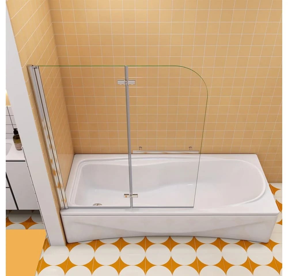 duschspa Badewannenaufsatz 6mm ESG Glas Faltwand mit Nano-Beschichtung - Bild 5