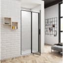 duschspa Dusch-Drehtür 6mm ESG Nano Glas Schwarz Aluminium Bild 1